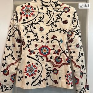 Alice And Olivia Floral Embroidered Jacket